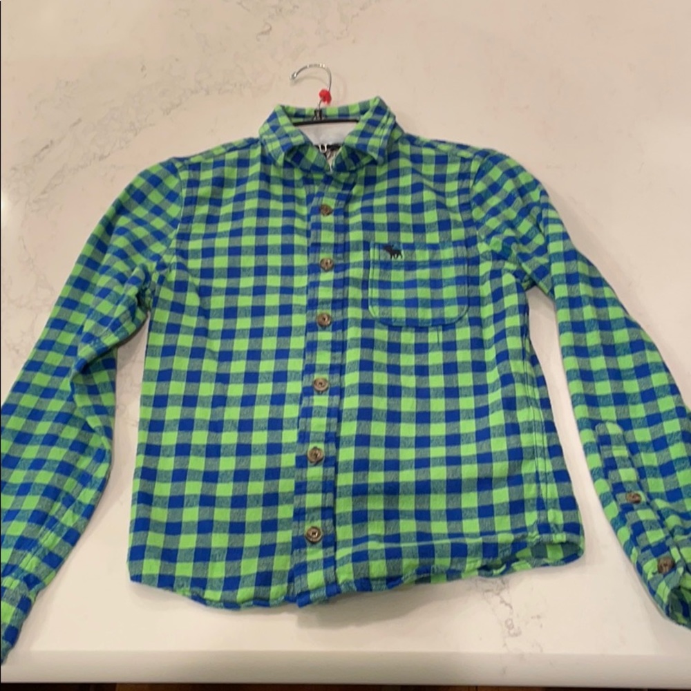 Boys Flannel Abercrombie kids button down shirt